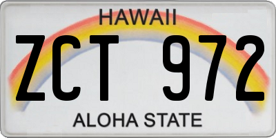 HI license plate ZCT972