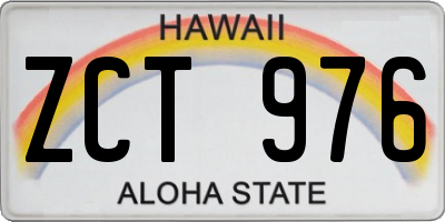 HI license plate ZCT976