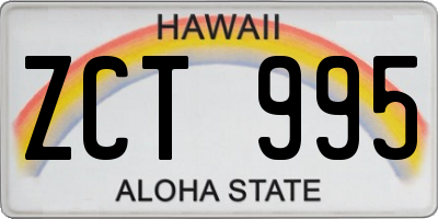 HI license plate ZCT995