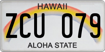 HI license plate ZCU079