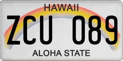 HI license plate ZCU089