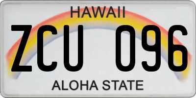 HI license plate ZCU096