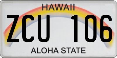 HI license plate ZCU106
