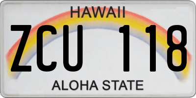 HI license plate ZCU118