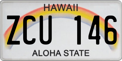 HI license plate ZCU146