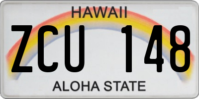 HI license plate ZCU148