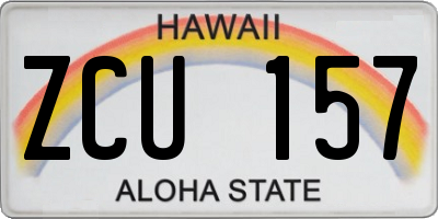 HI license plate ZCU157
