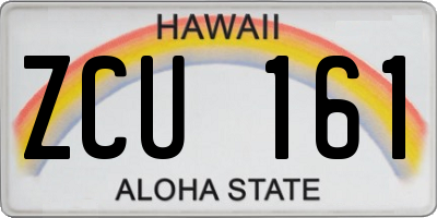 HI license plate ZCU161