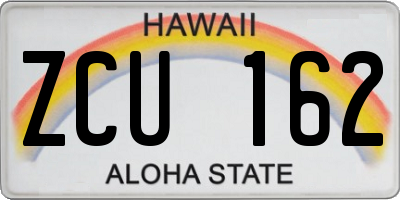 HI license plate ZCU162
