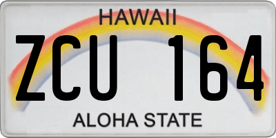 HI license plate ZCU164