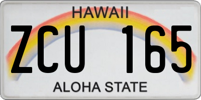 HI license plate ZCU165