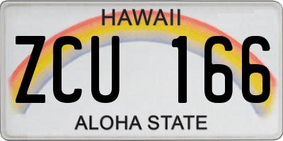 HI license plate ZCU166