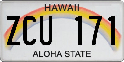 HI license plate ZCU171