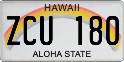 HI license plate ZCU180