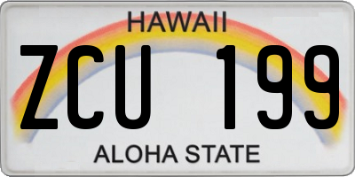 HI license plate ZCU199