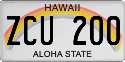 HI license plate ZCU200