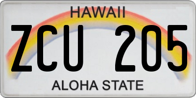 HI license plate ZCU205