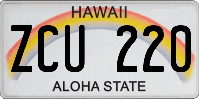 HI license plate ZCU220