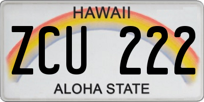 HI license plate ZCU222