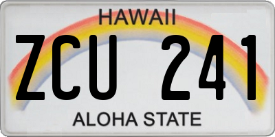 HI license plate ZCU241