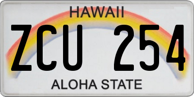 HI license plate ZCU254