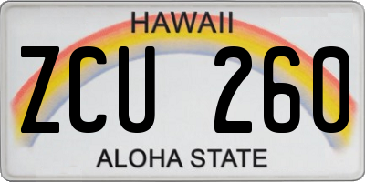 HI license plate ZCU260