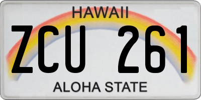 HI license plate ZCU261