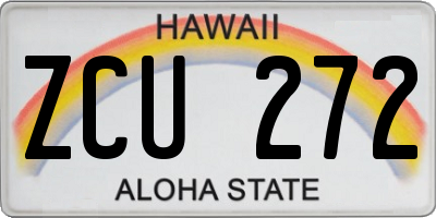HI license plate ZCU272