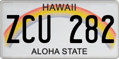 HI license plate ZCU282