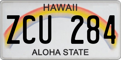 HI license plate ZCU284