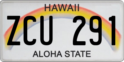 HI license plate ZCU291
