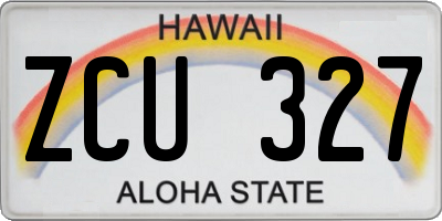 HI license plate ZCU327