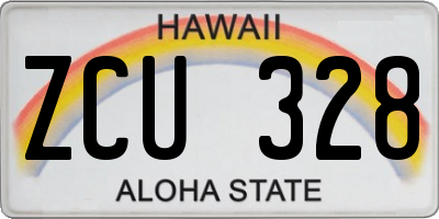 HI license plate ZCU328