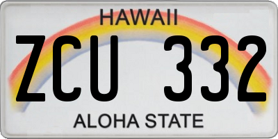 HI license plate ZCU332