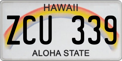 HI license plate ZCU339