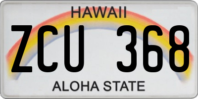 HI license plate ZCU368