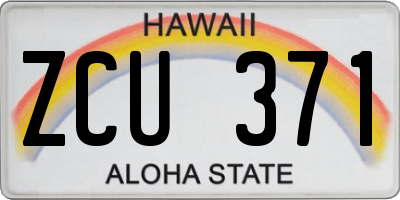 HI license plate ZCU371