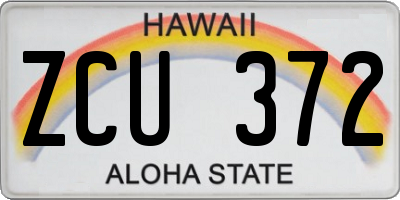 HI license plate ZCU372