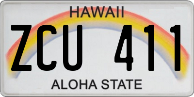 HI license plate ZCU411