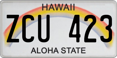 HI license plate ZCU423