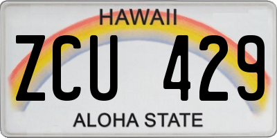 HI license plate ZCU429