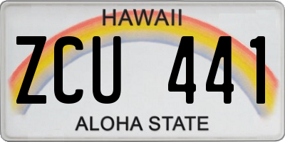 HI license plate ZCU441
