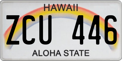 HI license plate ZCU446