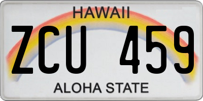 HI license plate ZCU459