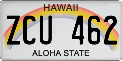 HI license plate ZCU462