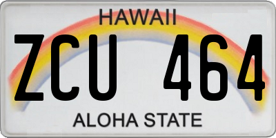 HI license plate ZCU464