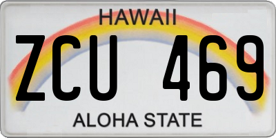 HI license plate ZCU469