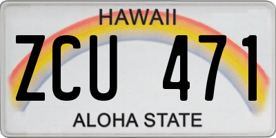 HI license plate ZCU471