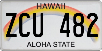 HI license plate ZCU482
