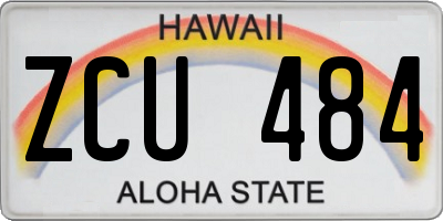 HI license plate ZCU484